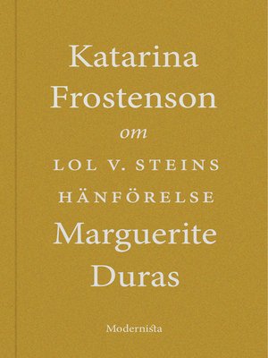 cover image of Om Lol V. Steins hänförelse av Marguerite Duras
